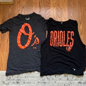 2 orioles shirts - 1 tank, 1 short sleeve
